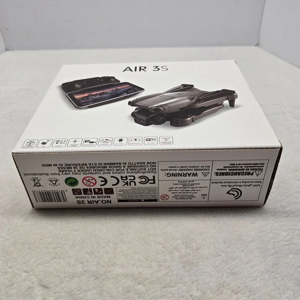 Air 3S Foldable Drone 2.4GHz WiFi FPV Quadcopter Optical Flow Gray New